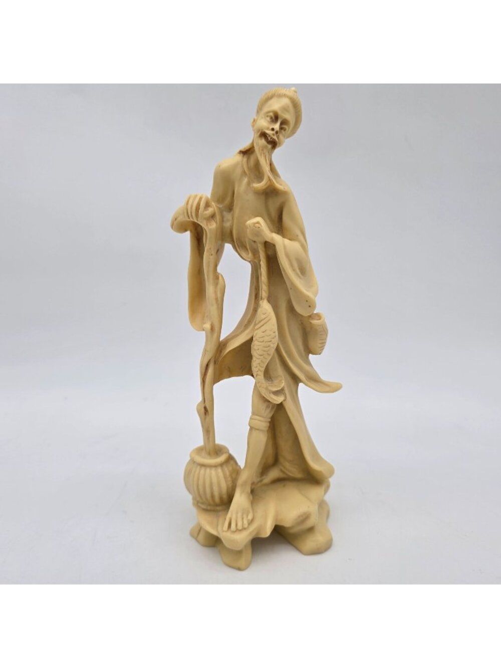Santini Chinese Fisherman Figure Figurine Made In Italy Vintage